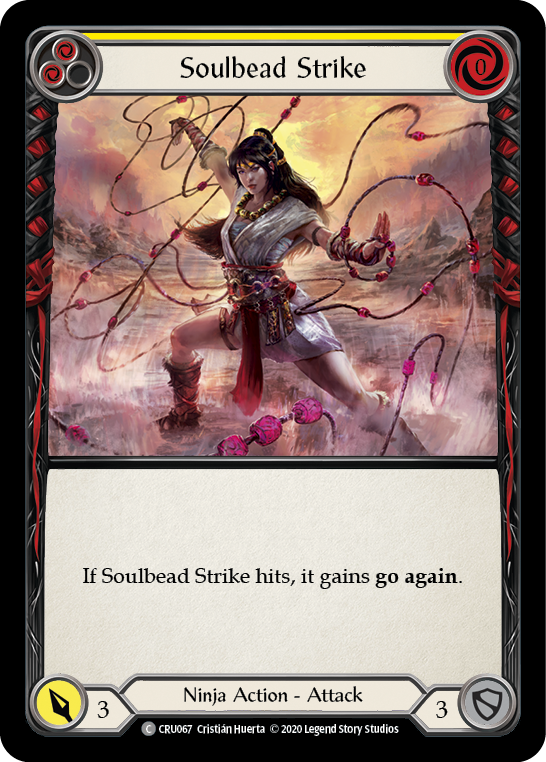 Soulbead Strike (Yellow) [CRU067] (Crucible of War) 1st Edition Rainbow Foil