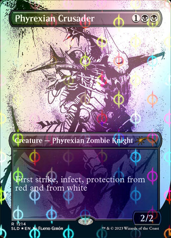 Phyrexian Crusader (1214) (Borderless Ichor Step-and-Compleat Foil) [Secret Lair Drop Series]
