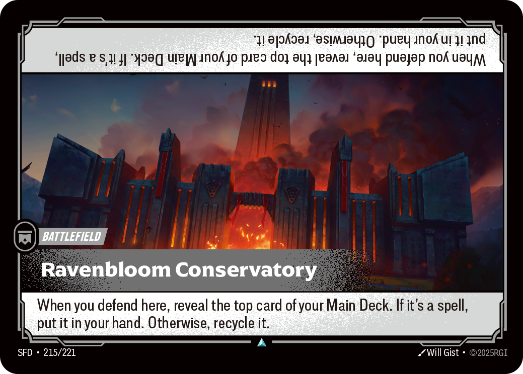 front of card Ravenbloom Conservatory [Spiritforged] 215/221