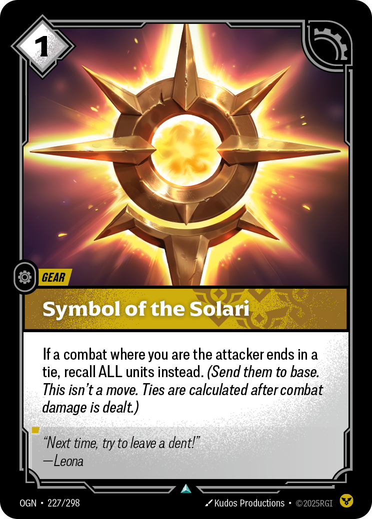 front of card Symbol of the Solari [Origins]