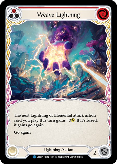 Weave Lightning (Red) [LXI017] (Tales of Aria Lexi Blitz Deck) 1st Edition Normal