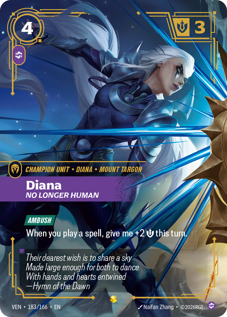 front of card Diana, No Longer Human (Overnumbered) [Vendetta] 183/166