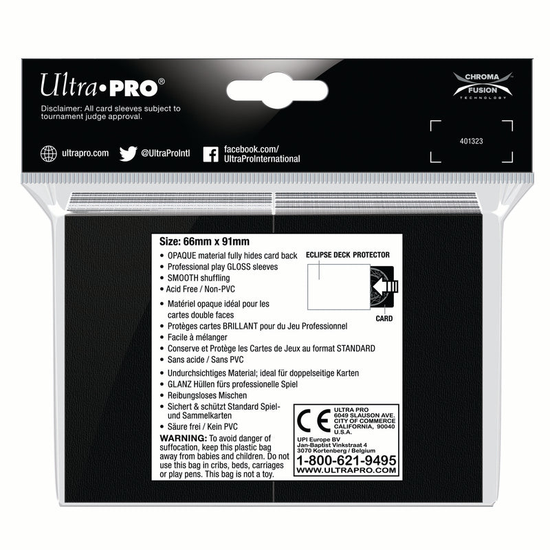 Ultra PRO: Standard 100ct Sleeves - Eclipse Gloss (Smoke Grey)