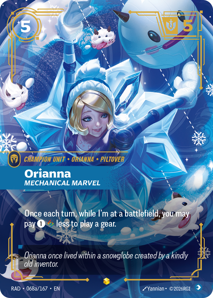 front of card Orianna, Mechanical Marvel (Alternate Art) [Radiance] 068a/167