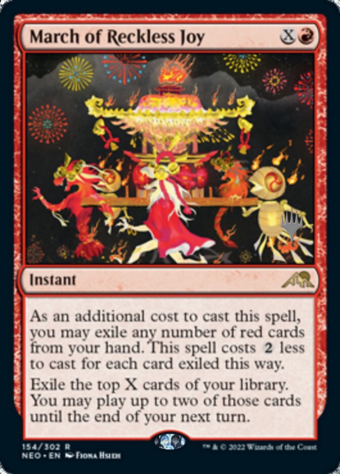 March of Reckless Joy (Promo Pack) [Kamigawa: Neon Dynasty Promo Pack]