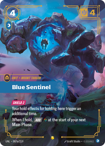 front of card Blue Sentinel (Alternate Art) [Unleashed] 087a/219