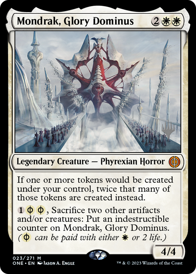 Mondrak, Glory Dominus (Promo Pack) [Phyrexia: All Will Be One Promo Pack]