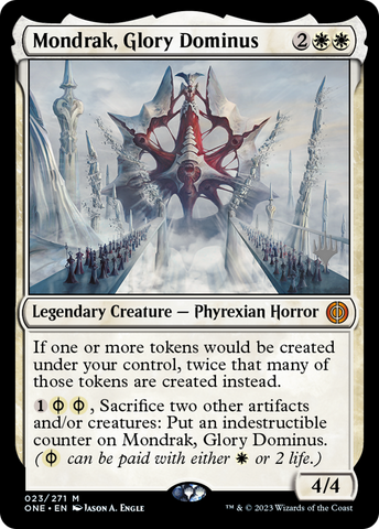 Mondrak, Glory Dominus (Promo Pack) [Phyrexia: All Will Be One Promo Pack]