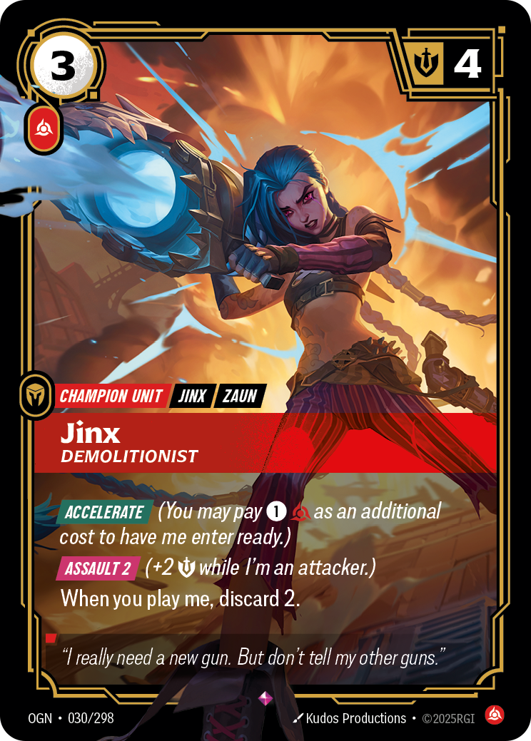 front of card Jinx, Demolitionist [Origins]