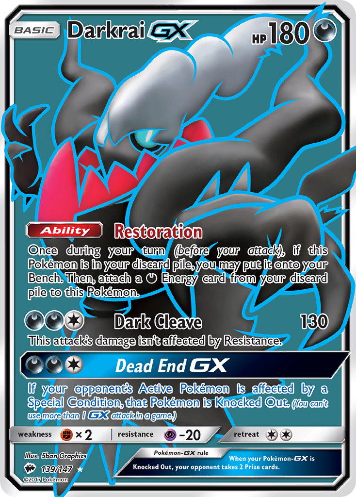 Darkrai GX (139/147) [Sun & Moon: Burning Shadows]