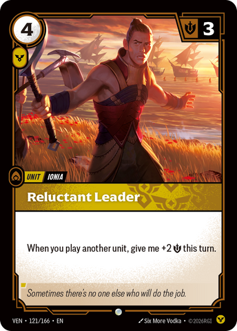 front of card Reluctant Leader [Vendetta] 121/166