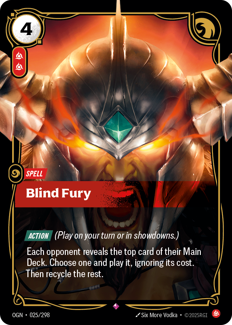 front of card Blind Fury [Origins]