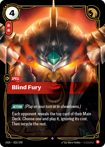 front of card Blind Fury [Origins] #025