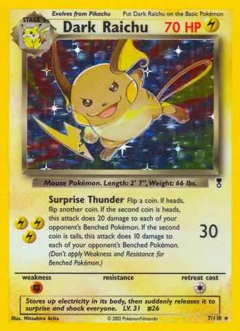 Dark Raichu (7/110) (WotC) (Legendary Collection) [Theme Deck Exclusive]