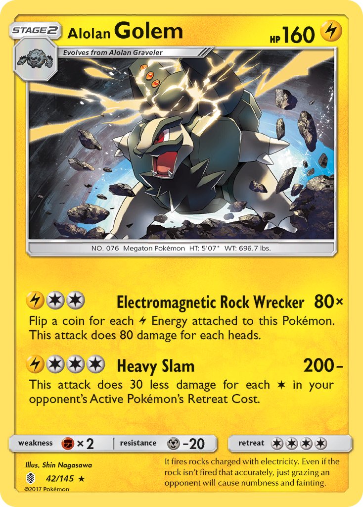 Alolan Golem (42/145) (Cosmos Holo) (Blister Exclusive) (Sun & Moon: Guardians Rising) [Theme Deck Exclusive]