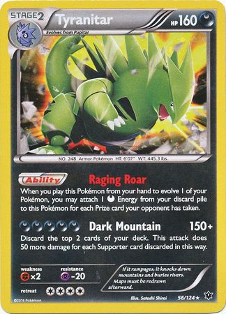 Tyranitar (56/124) (Cosmos Holo) (XY: Fates Collide) [Theme Deck Exclusive]