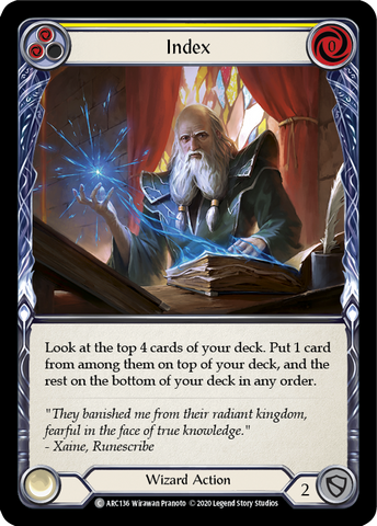 Index (Yellow) [U-ARC136] (Arcane Rising Unlimited) Unlimited Rainbow Foil