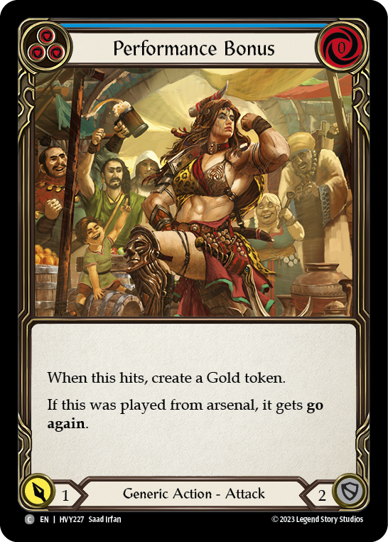 Performance Bonus (Blue) [HVY227] (Heavy Hitters) Rainbow Foil