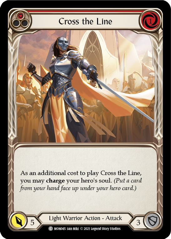 Cross the Line (Red) [MON045] (Monarch) 1st Edition Normal