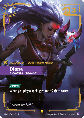 front of card Diana, No Longer Human (Alternate Art) [Unleashed] 149a/219
