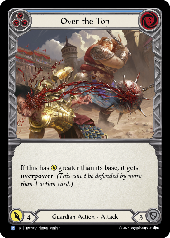 Over the Top (Blue) [HVY067] (Heavy Hitters) Rainbow Foil