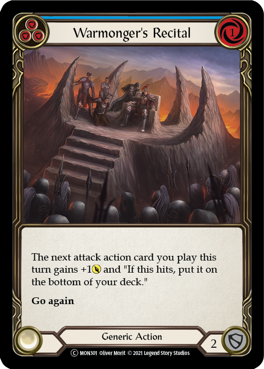 Warmonger's Recital (Blue) [U-MON301] (Monarch Unlimited) Unlimited Normal