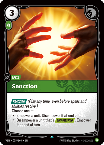 front of card Sanction [Vendetta] 035/166