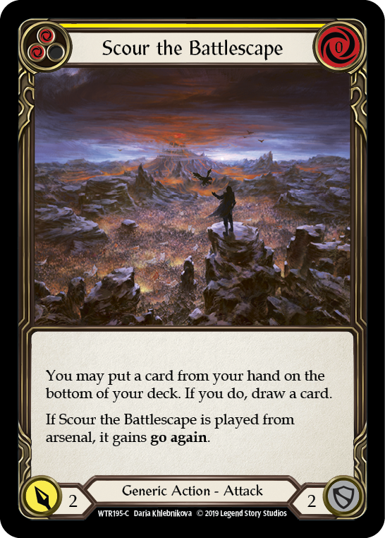 Scour the Battlescape (Yellow) [WTR195-C] (Welcome to Rathe) Alpha Print Normal