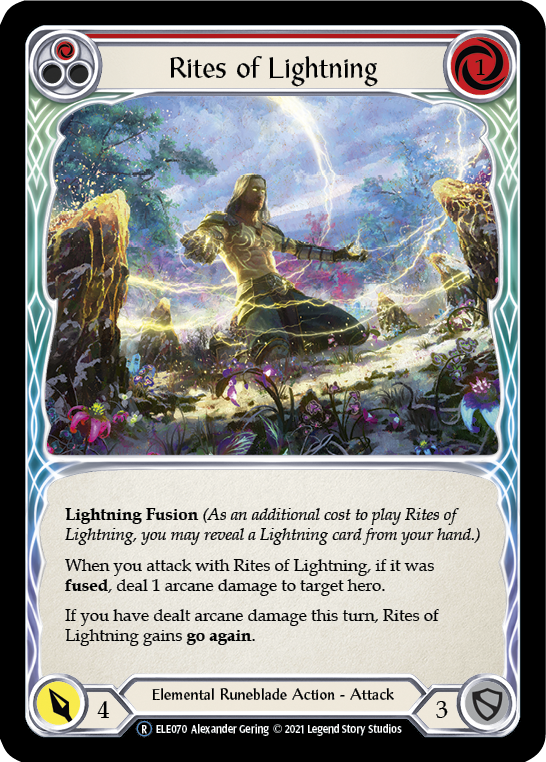 Rites of Lightning (Red) [U-ELE070] (Tales of Aria Unlimited) Unlimited Rainbow Foil