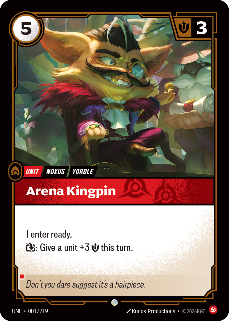 front of card Arena Kingpin [Unleashed] 001/219