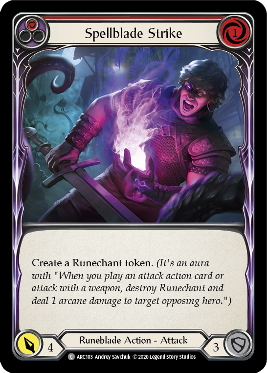 Spellblade Strike (Red) [U-ARC103] (Arcane Rising Unlimited) Unlimited Rainbow Foil