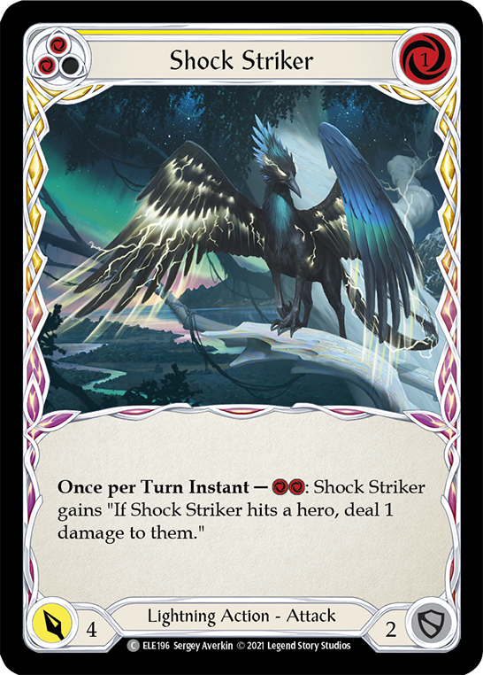 Shock Striker (Yellow) [ELE196] (Tales of Aria) 1st Edition Rainbow Foil