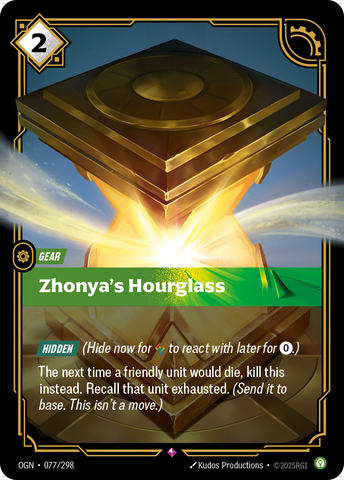 front of card Zhonya's Hourglass [Origins] #077