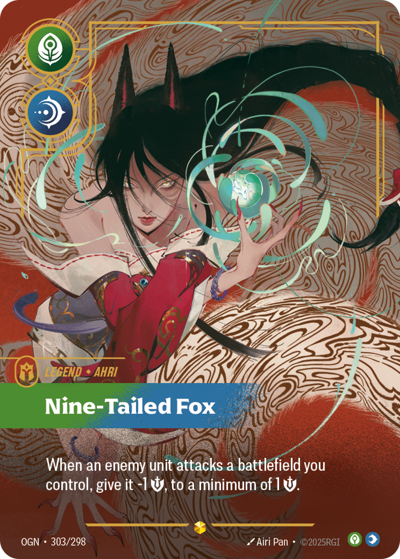 front of card Ahri, Nine-Tailed Fox (Overnumbered) [Origins]