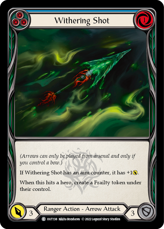 Withering Shot (Blue) [OUT138] (Outsiders) Rainbow Foil