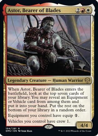 Astor, Bearer of Blades (Promo Pack) [Dominaria United Promo Pack]