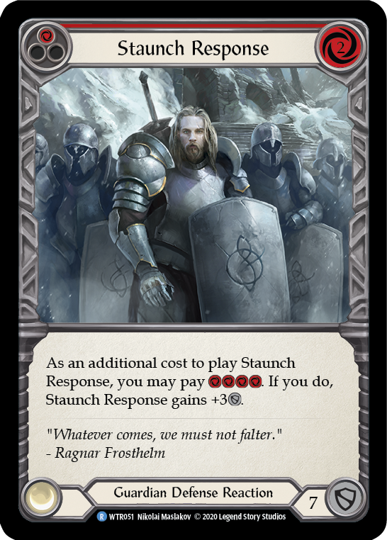 Staunch Response (Red) [U-WTR051] (Welcome to Rathe Unlimited) Unlimited Rainbow Foil