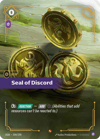 front of card Seal of Discord [Origins] #204
