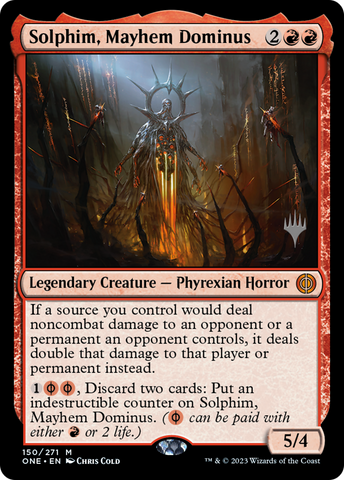 Solphim, Mayhem Dominus (Promo Pack) [Phyrexia: All Will Be One Promo Pack]