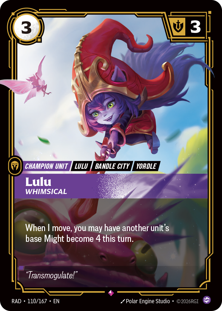 front of card Lulu, Whimsical [Radiance] 110/167