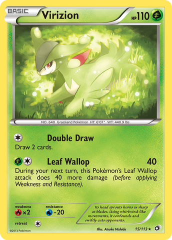 Virizion (15/113) (Black & White: Legendary Treasures) [Theme Deck Exclusive]