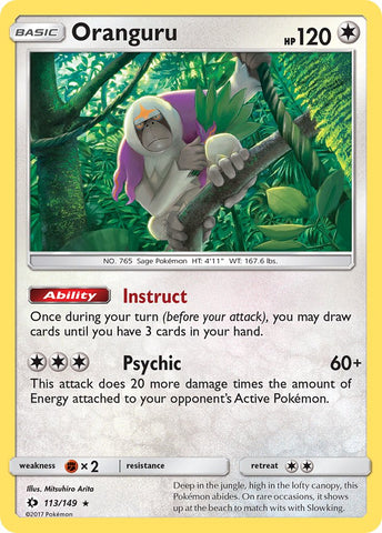 Oranguru (113/149) (Sun & Moon: Base Set) [Theme Deck Exclusive]