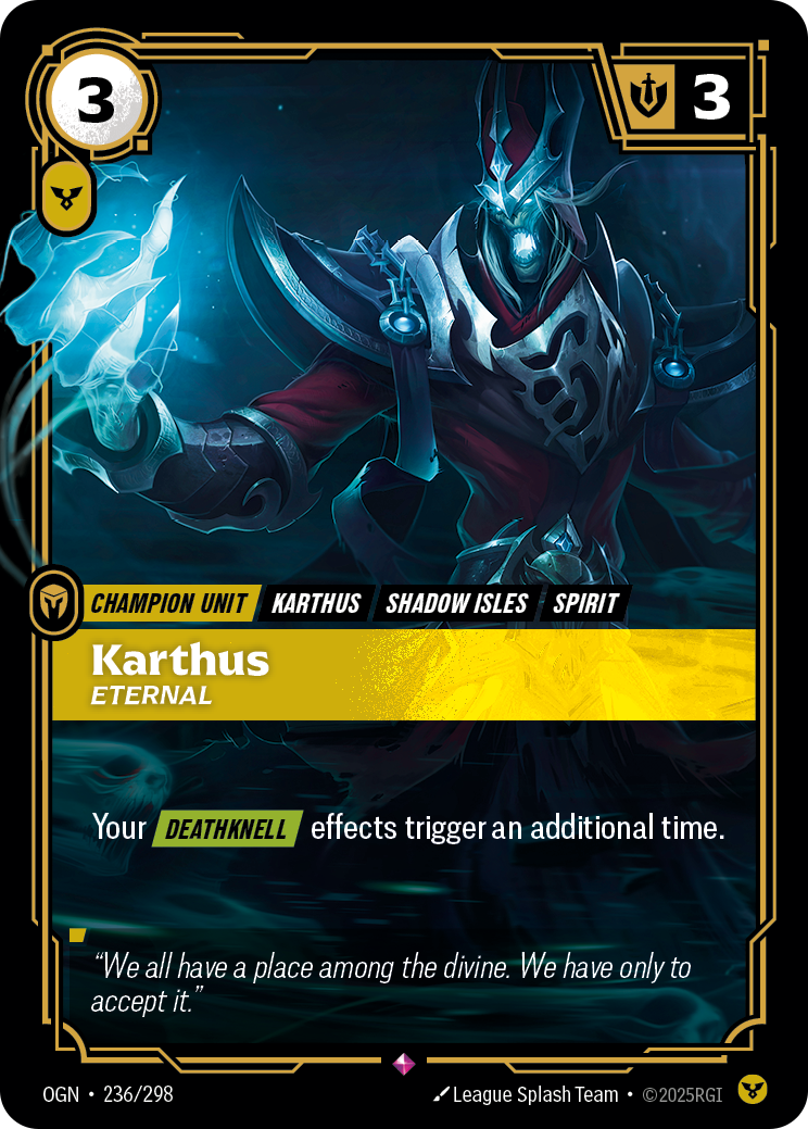 front of card Karthus, Eternal [Origins]