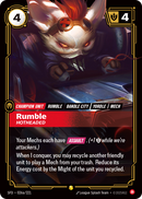 front of card Rumble, Hotheaded (Alternate Art) [Spiritforged] 026a/221