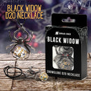 Sirius Dice: D20 Snowglobe Necklace - Black Widow