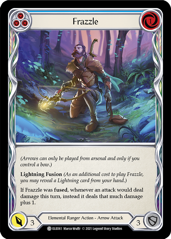 Frazzle (Blue) [ELE061] (Tales of Aria) 1st Edition Rainbow Foil