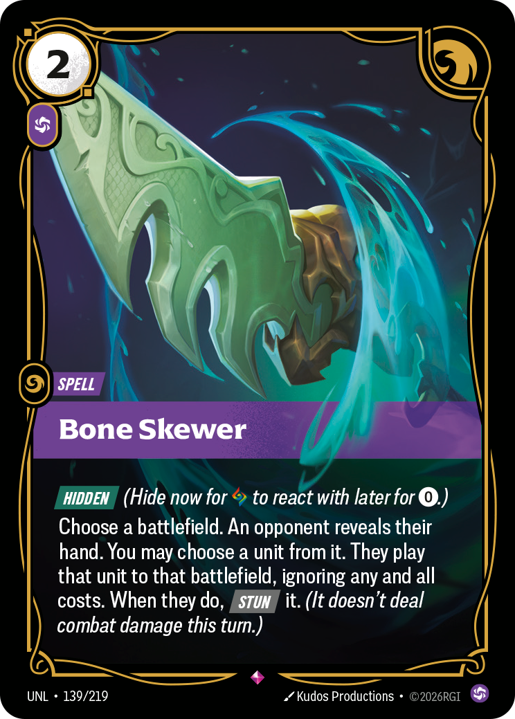 front of card Bone Skewer [Unleashed] 139/219