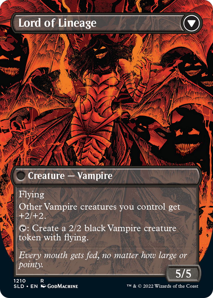 (Thick Stock Display Commander) Bloodline Keeper // Lord of Lineage (Borderless) [Secret Lair: From Cute to Brute]