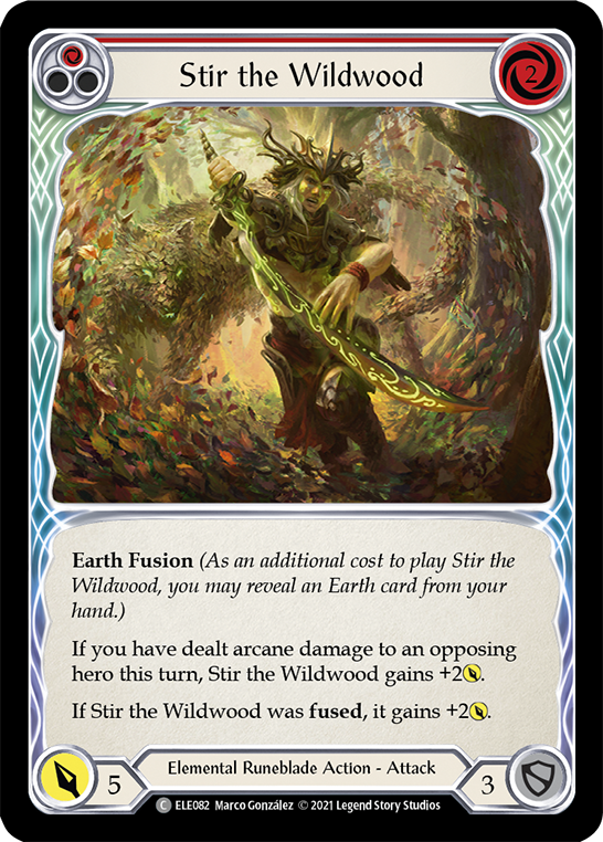 Stir the Wildwood (Red) [ELE082] (Tales of Aria) 1st Edition Rainbow Foil