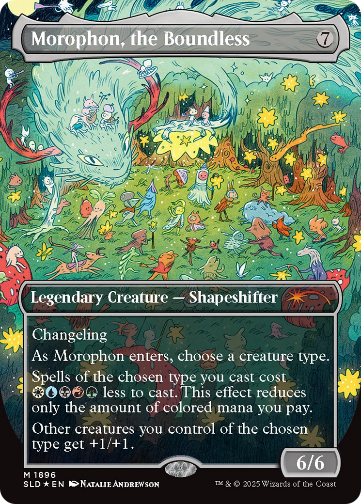 (Thick Stock Display Commander) Morophon, the Boundless (Double Rainbow Foil) [Secret Lair Drop Series]